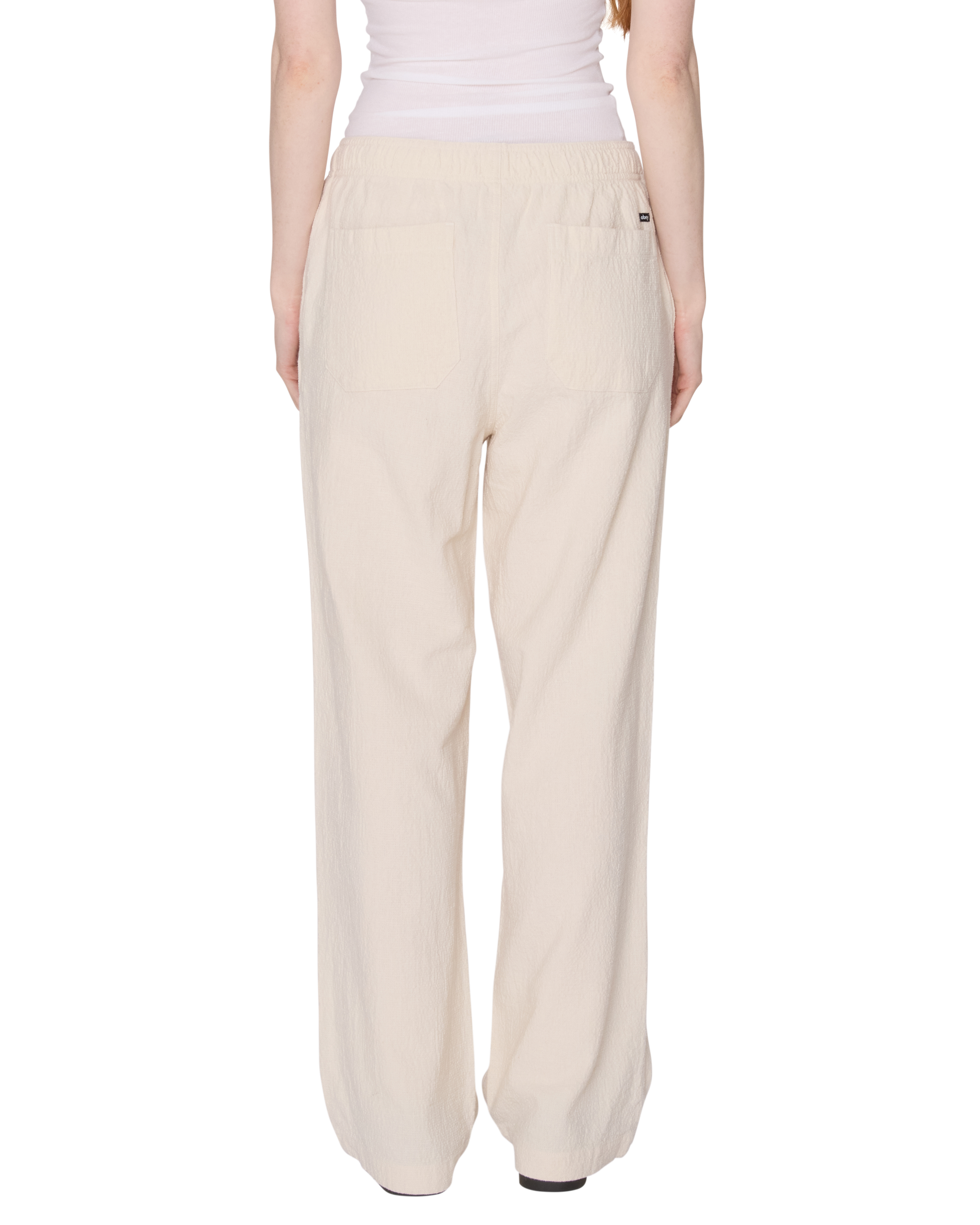 ROSES EMBELLISHED PANT - NATURAL