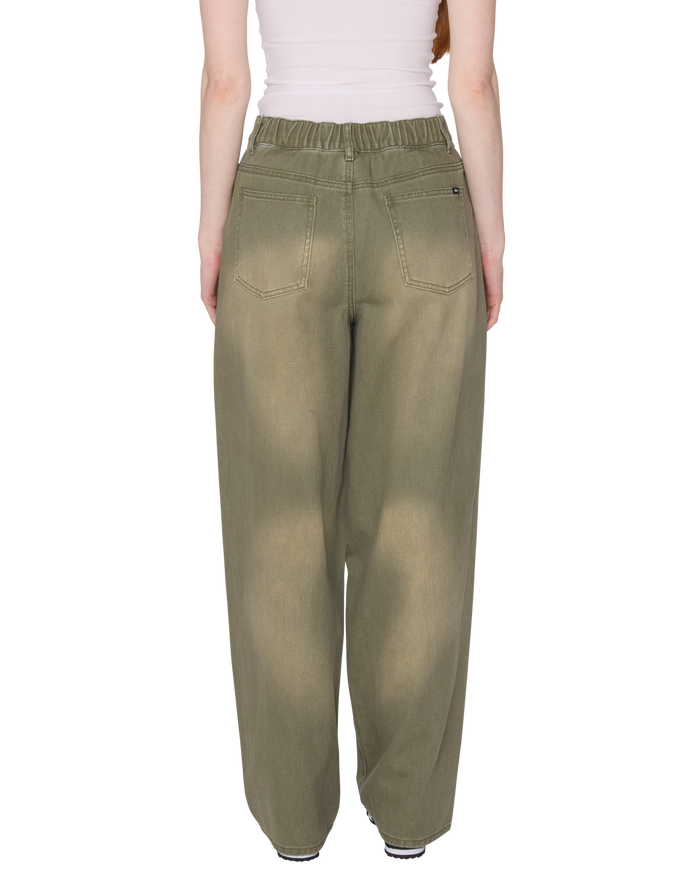 LEAH III BAGGY DENIM BLUR WASH - GREY BLUR WASH