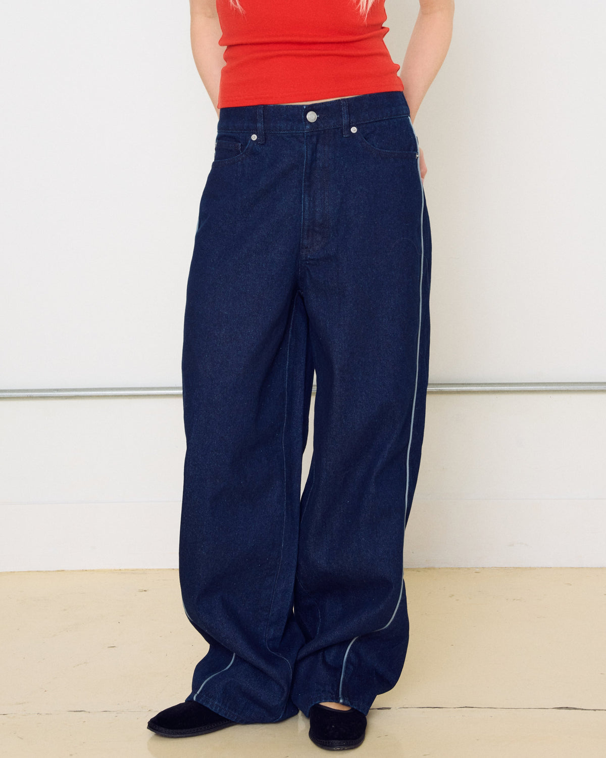 ALLOY PIPING DENIM - RINSE