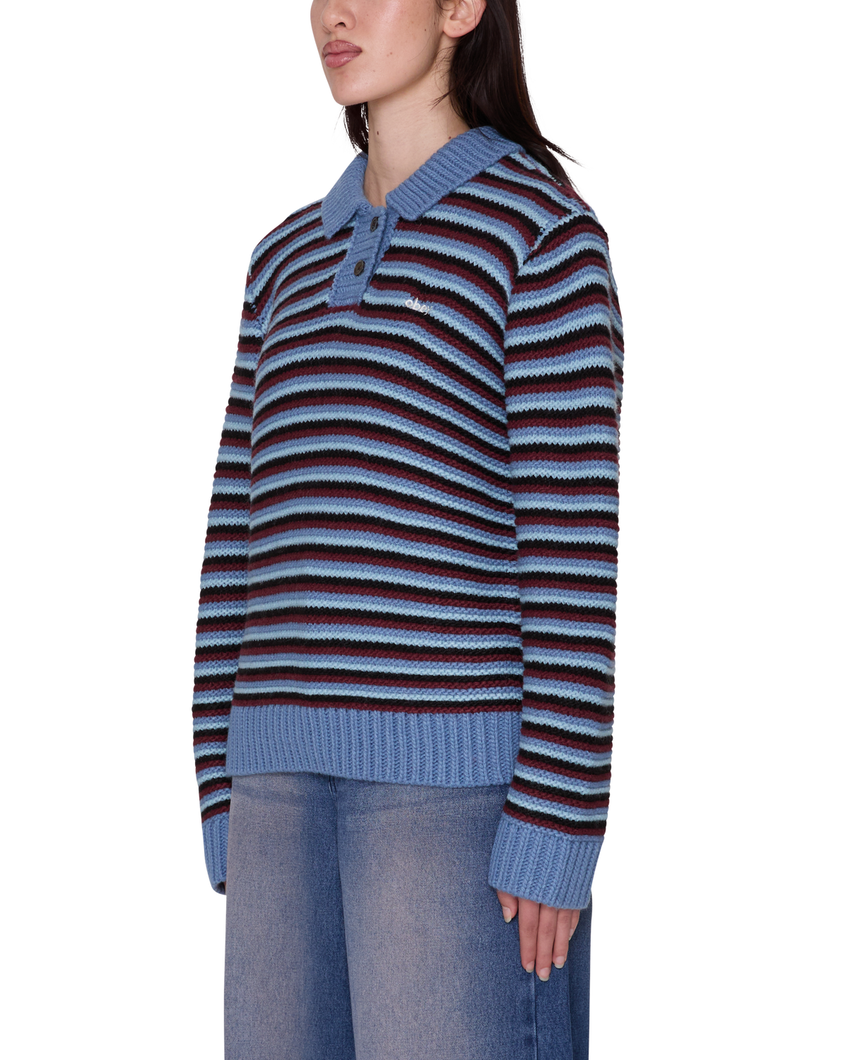 COLETTE POLO SWEATER - CORONET BLUE MULTI