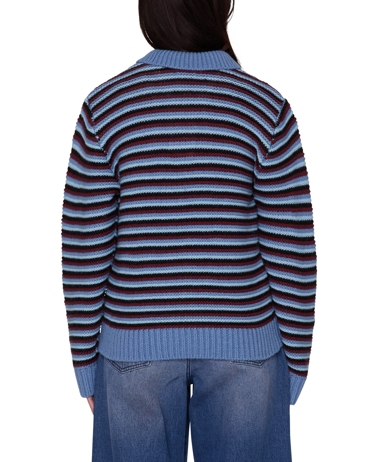 COLETTE POLO SWEATER - CORONET BLUE MULTI