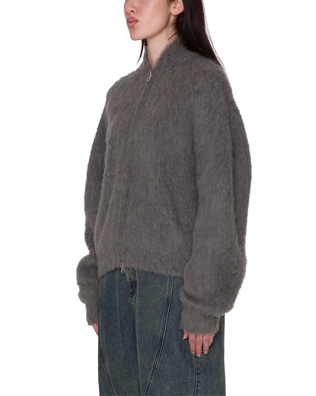 CAIA SWEATER BOMBER - CHARCOAL
