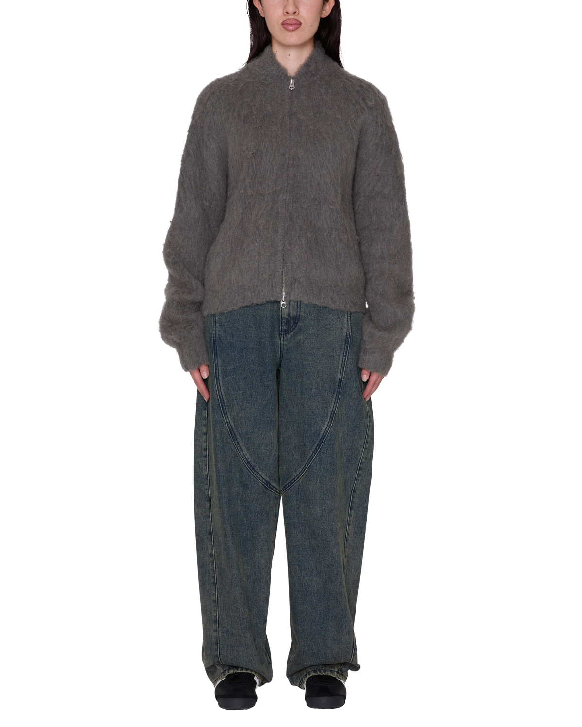 CAIA SWEATER BOMBER - CHARCOAL