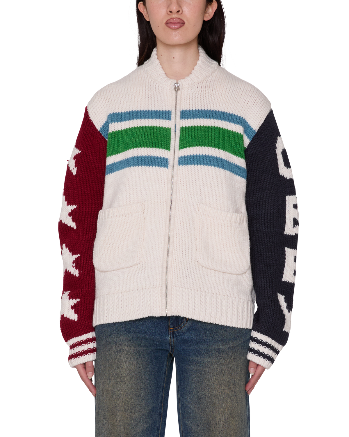 ETTA COWICHAN SWEATER - UNBLEACHED MULTI