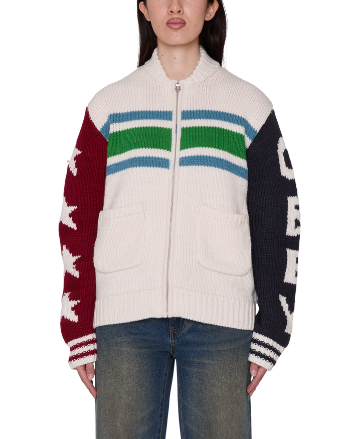 ETTA COWICHAN SWEATER - UNBLEACHED MULTI