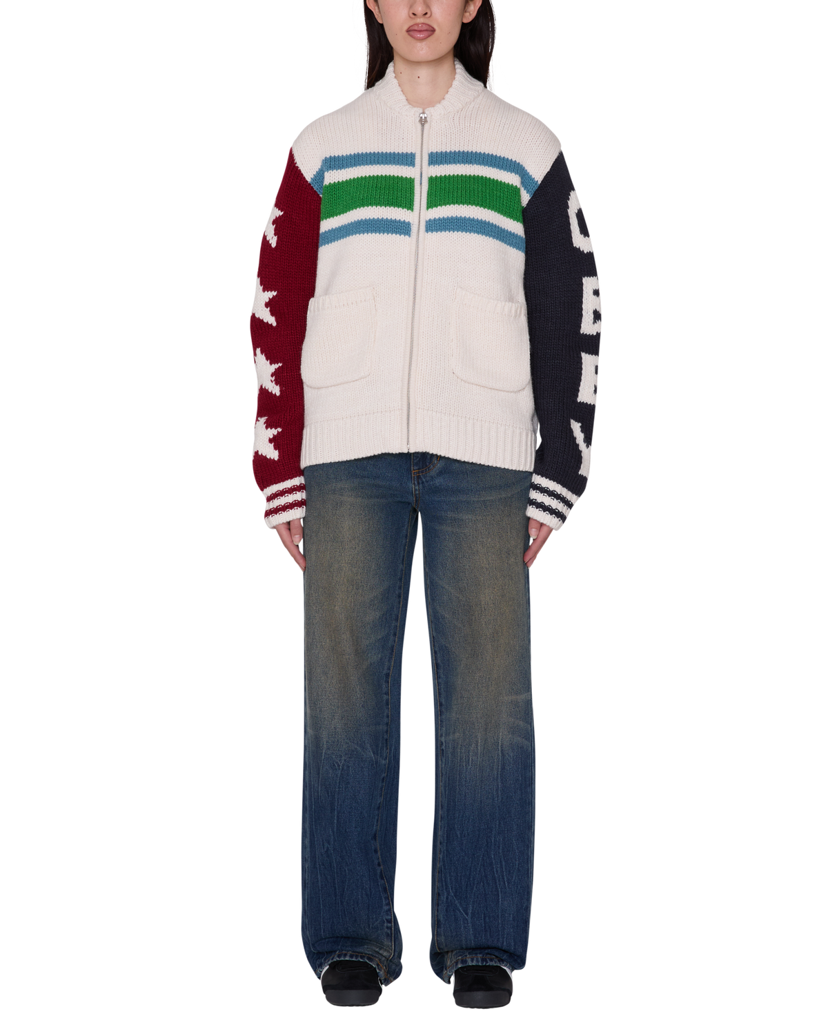 ETTA COWICHAN SWEATER - UNBLEACHED MULTI