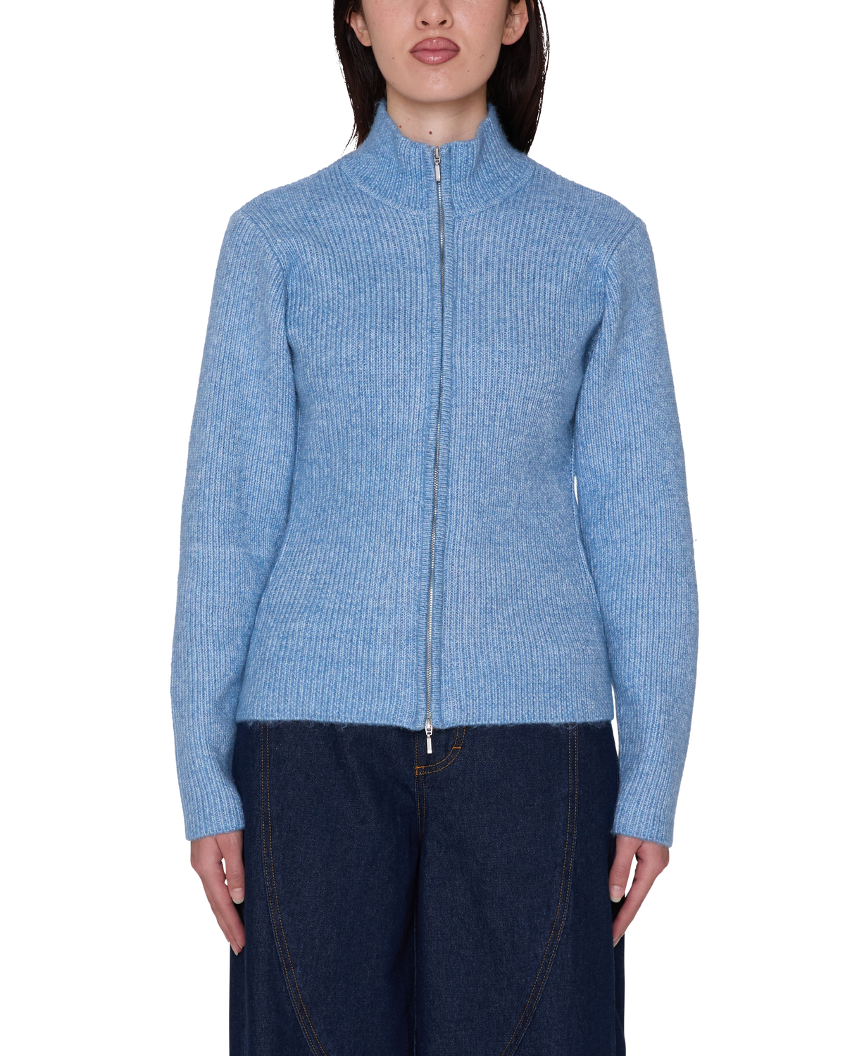 CIEL 2WAY ZIP CARDIGAN - CORONET BLUE