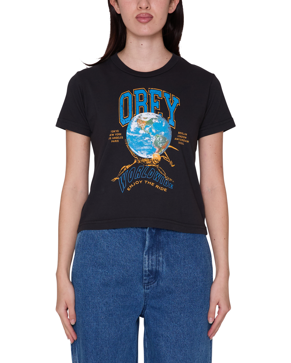 ENJOY THE RIDE KAIA T-SHIRT - DIGITAL BLACK