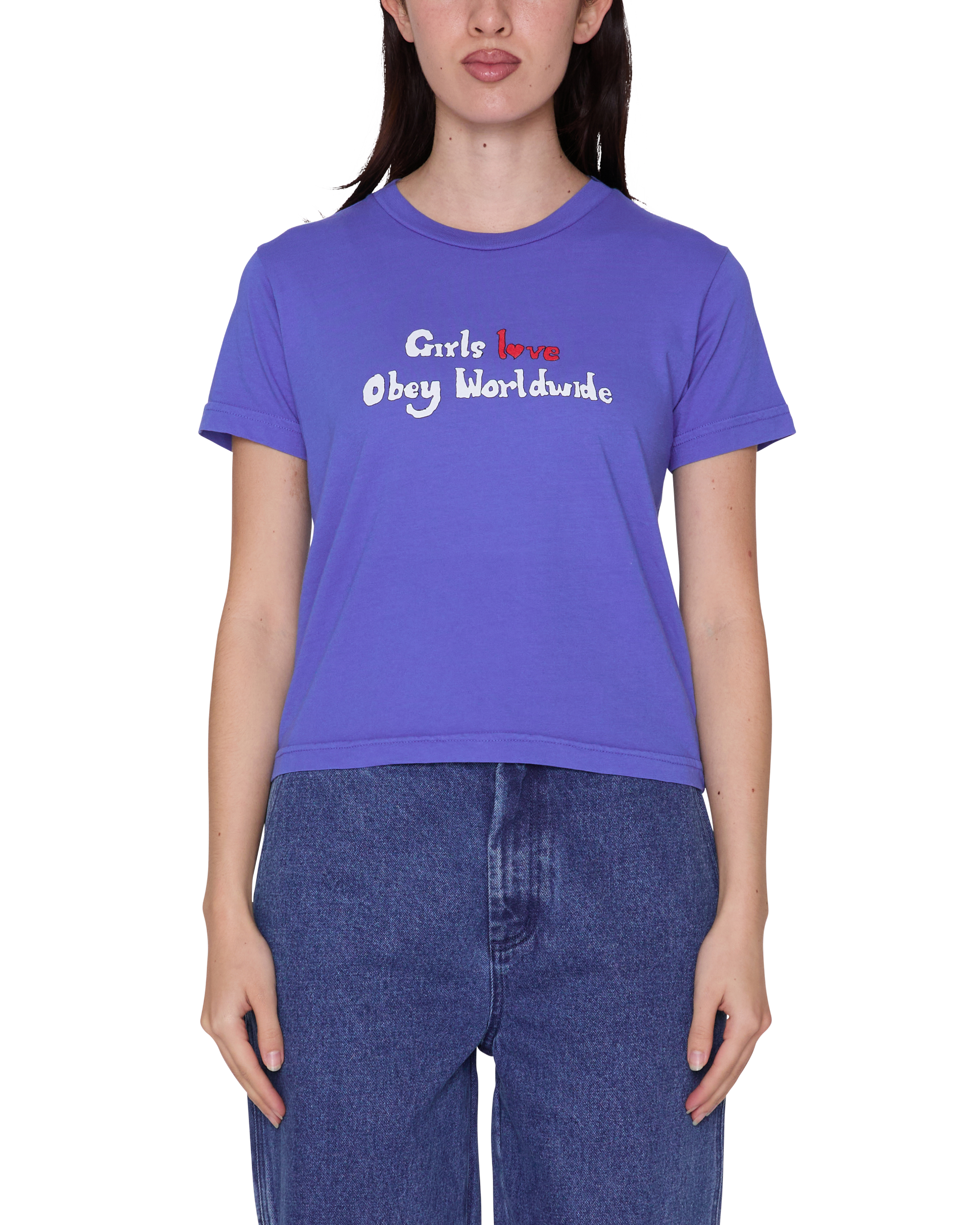 GIRLS LOVE OBEY! KAIA T-SHIRT - DAZZLING BLUE