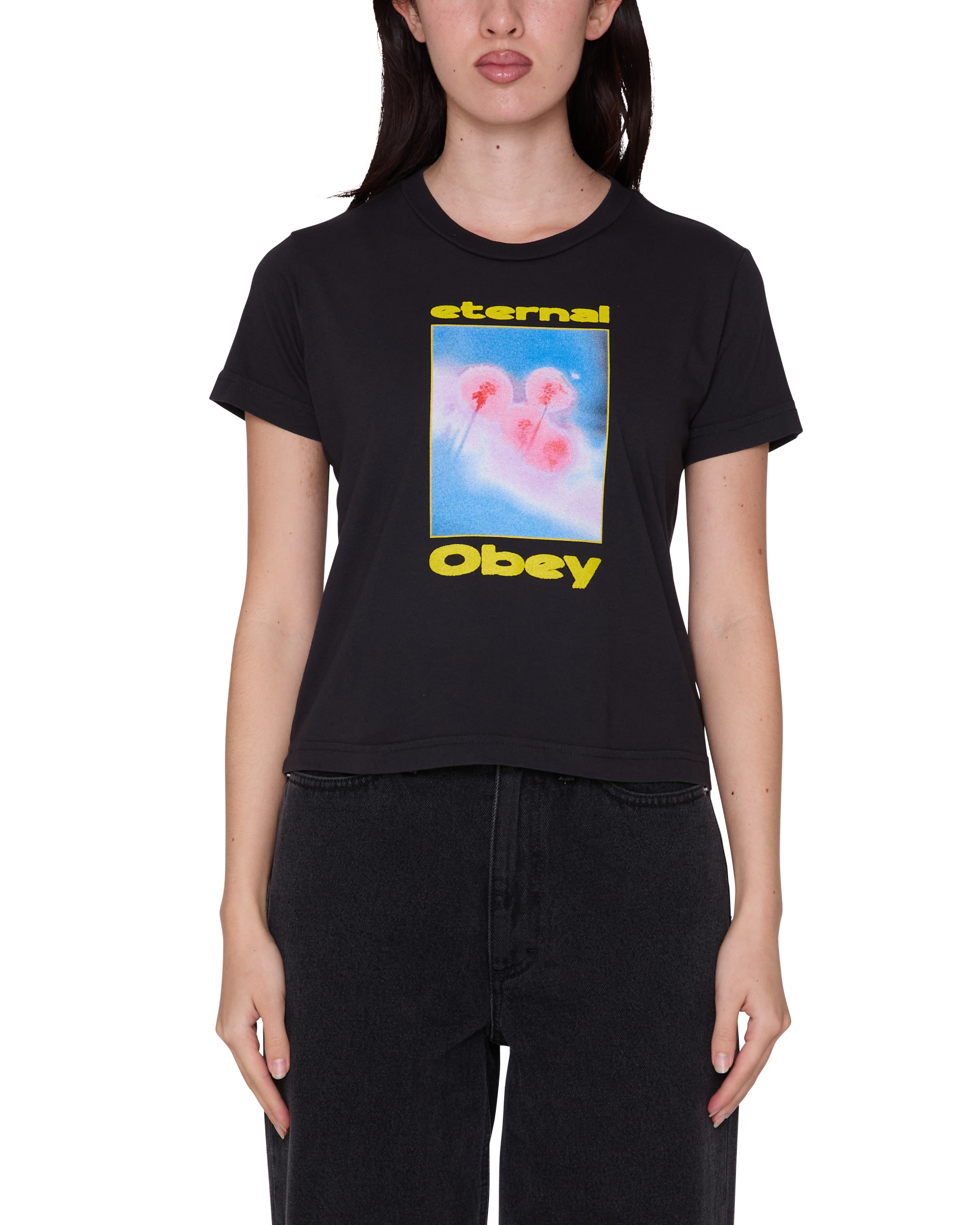 ETERNAL OBEY KAIA T-SHIRT - DIGITAL BLACK