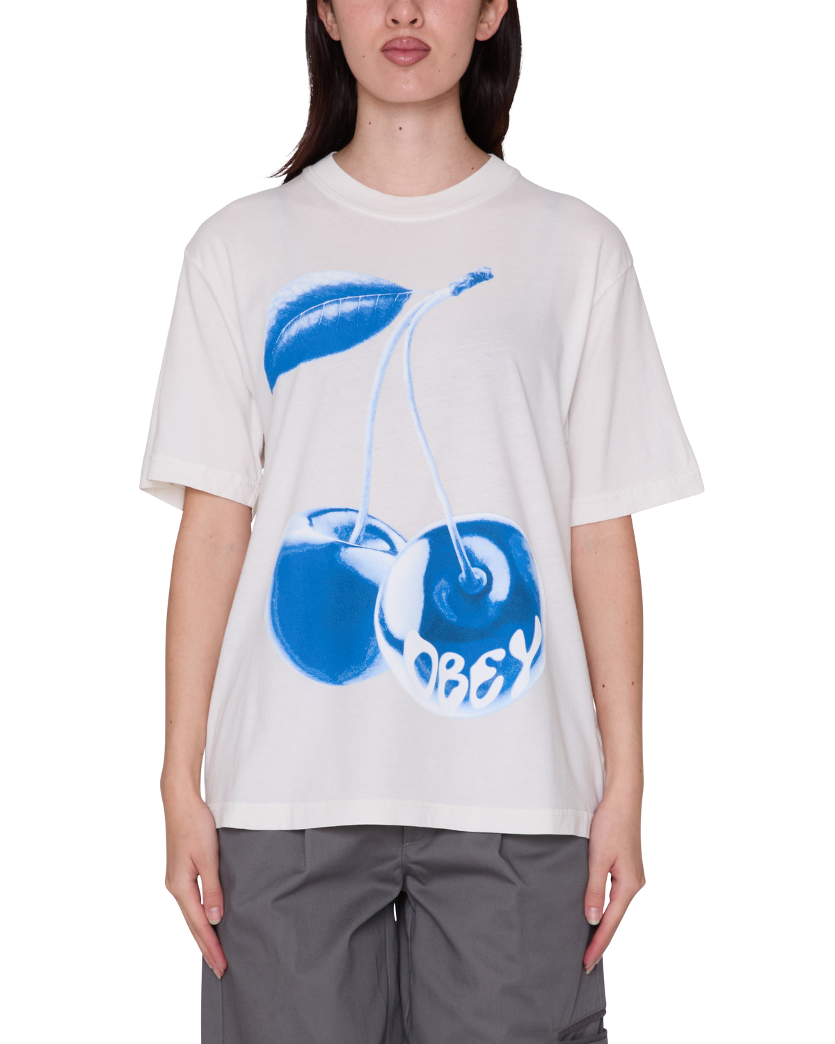 BLUE CHERRY MICHELLE T-SHIRT - CHALK WHITE