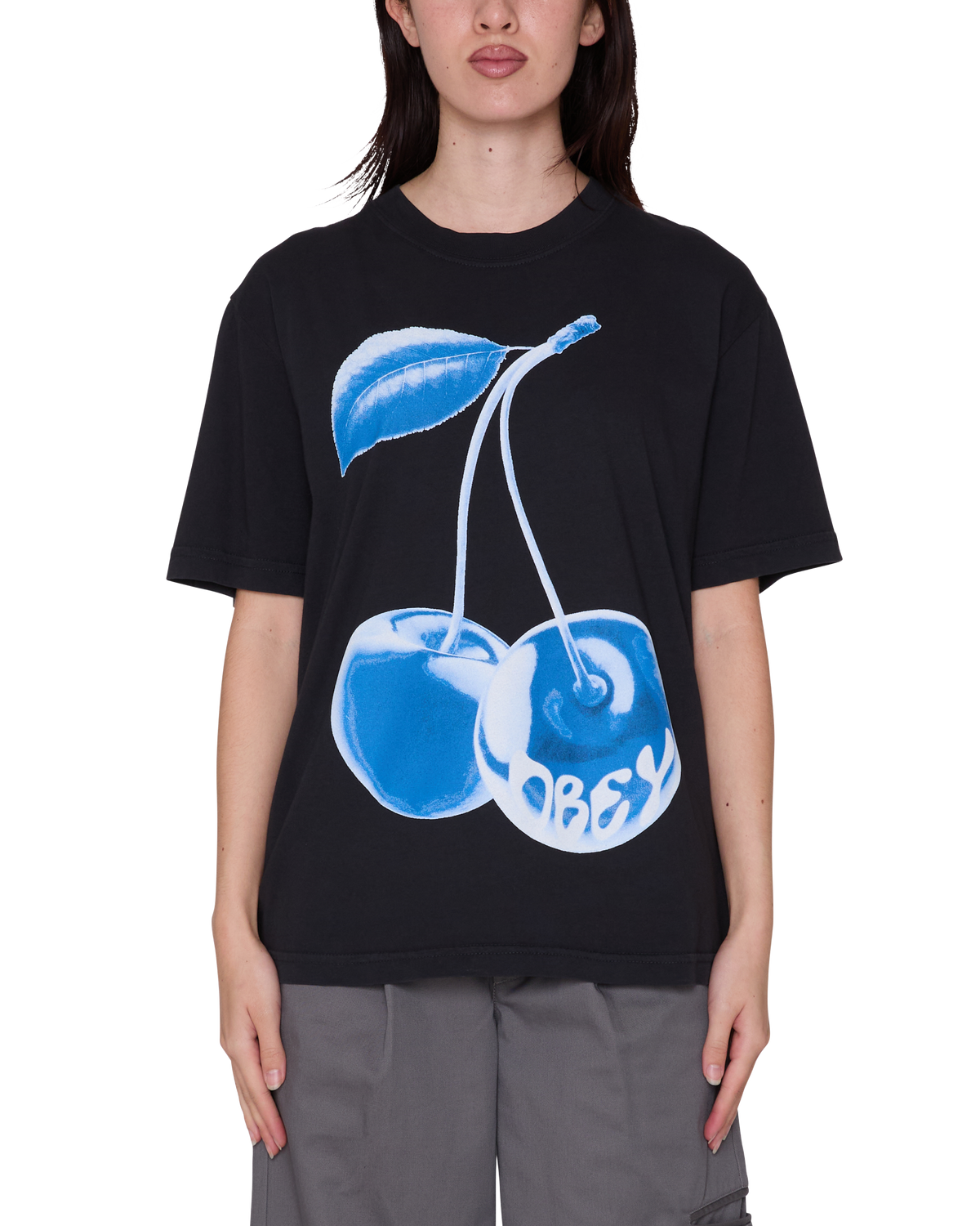BLUE CHERRY MICHELLE T-SHIRT - DIGITAL BLACK
