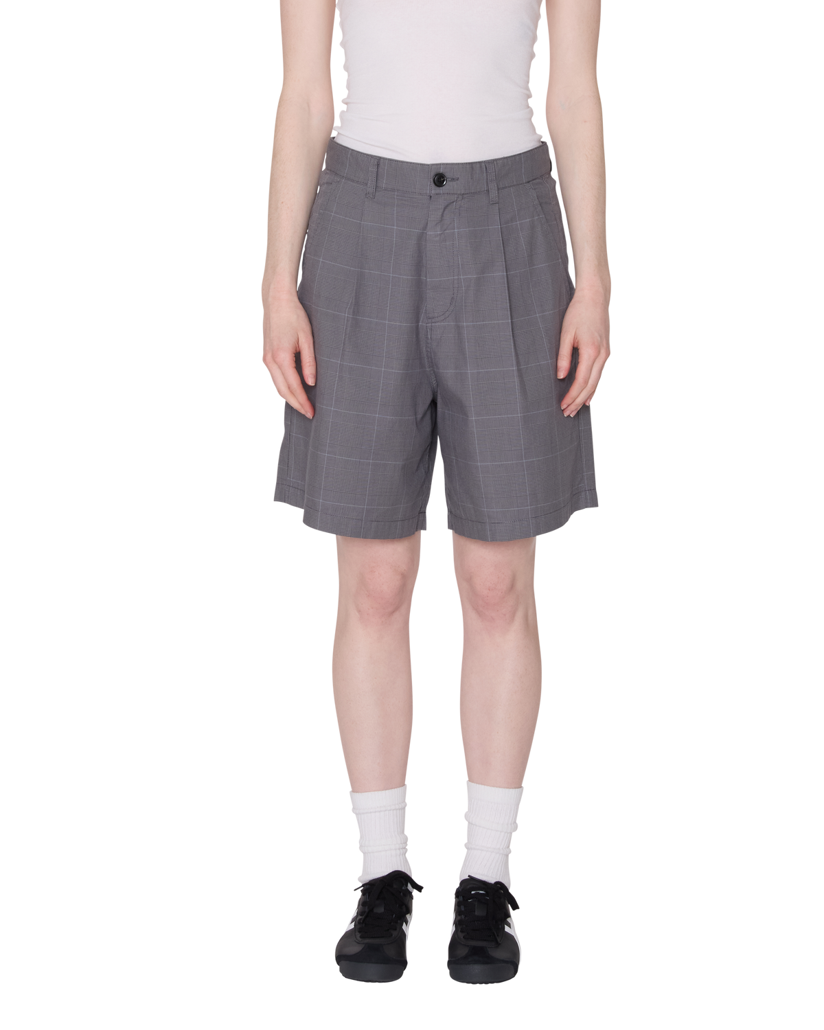 OLIVIA PLAID SHORT - GREY PLAID