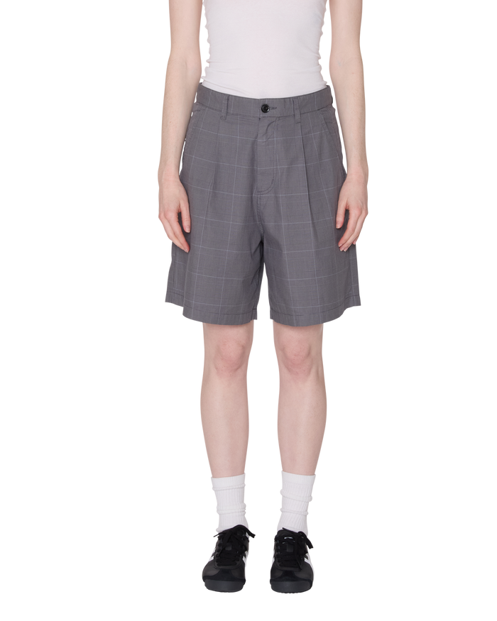 OLIVIA PLAID SHORT - GREY PLAID