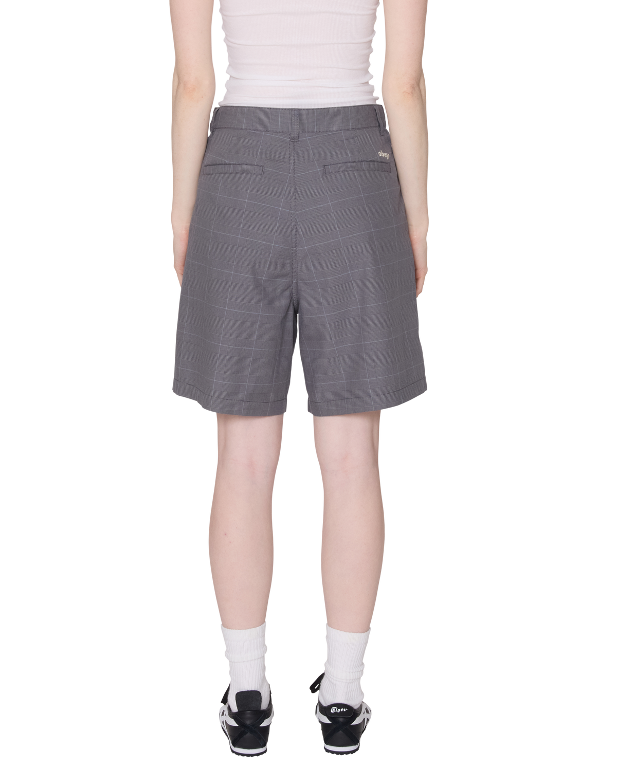 OLIVIA PLAID SHORT - GREY PLAID