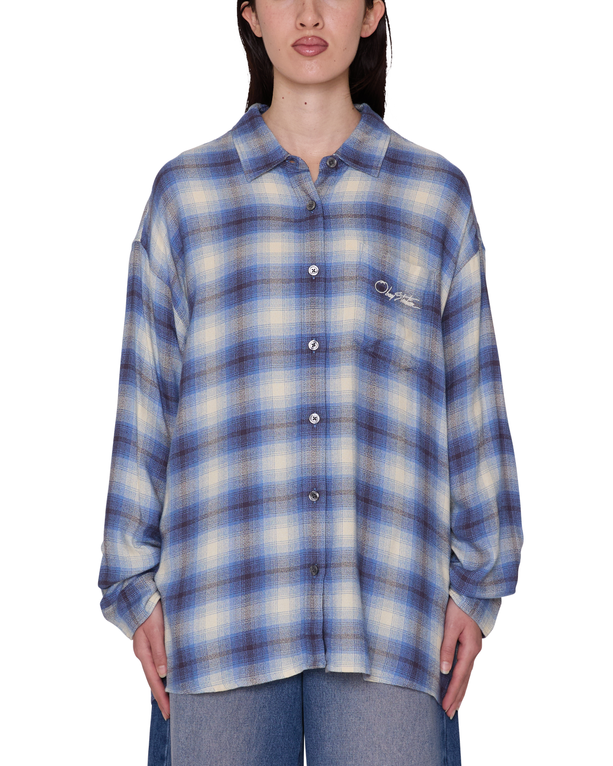 OBEY ZELIA SHIRT - BLUE MULTI
