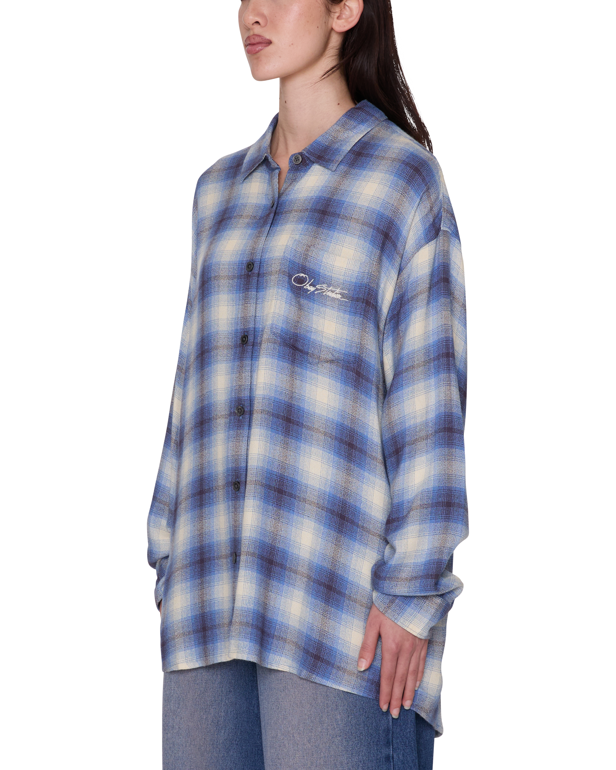 OBEY ZELIA SHIRT - BLUE MULTI