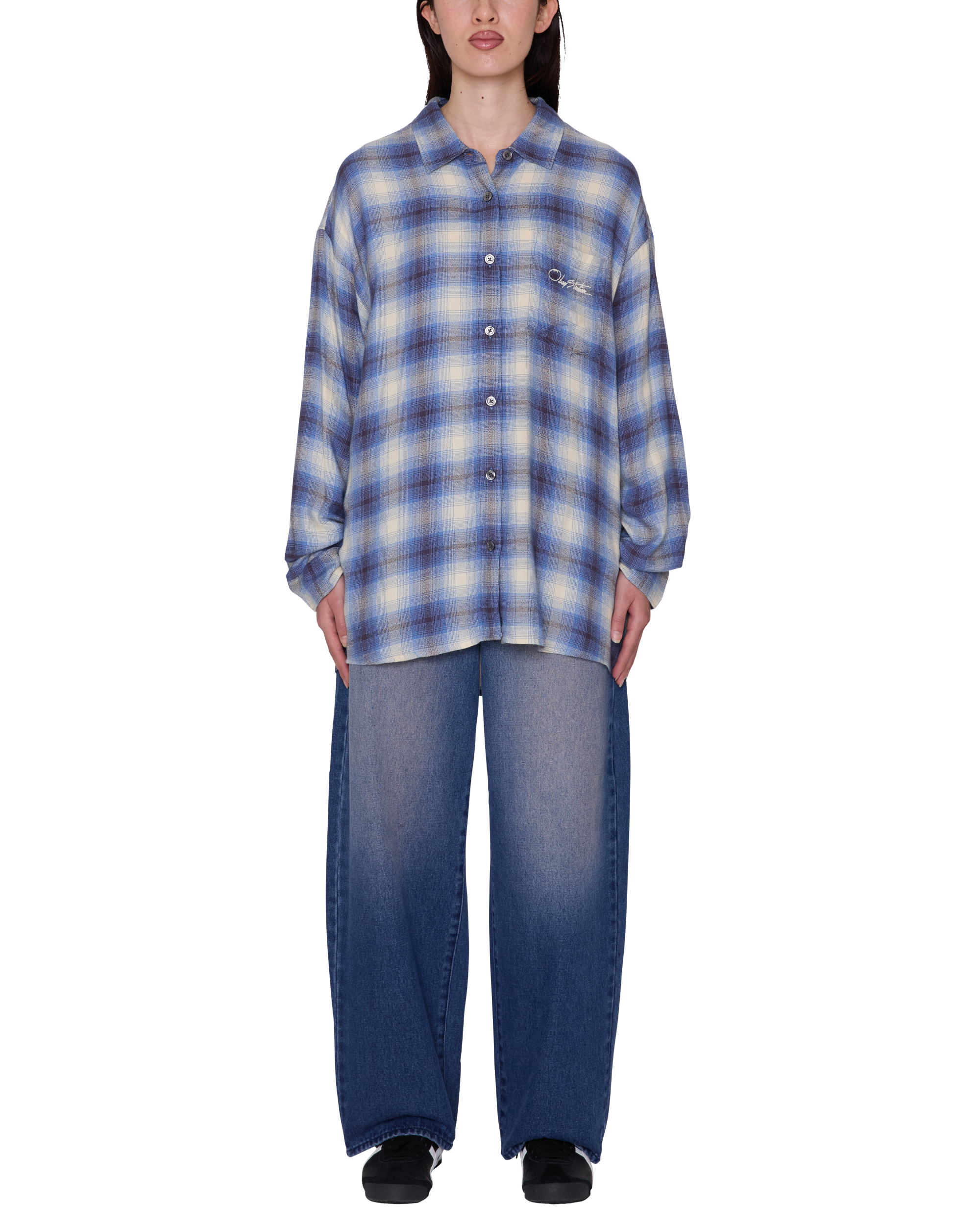 OBEY ZELIA SHIRT - BLUE MULTI