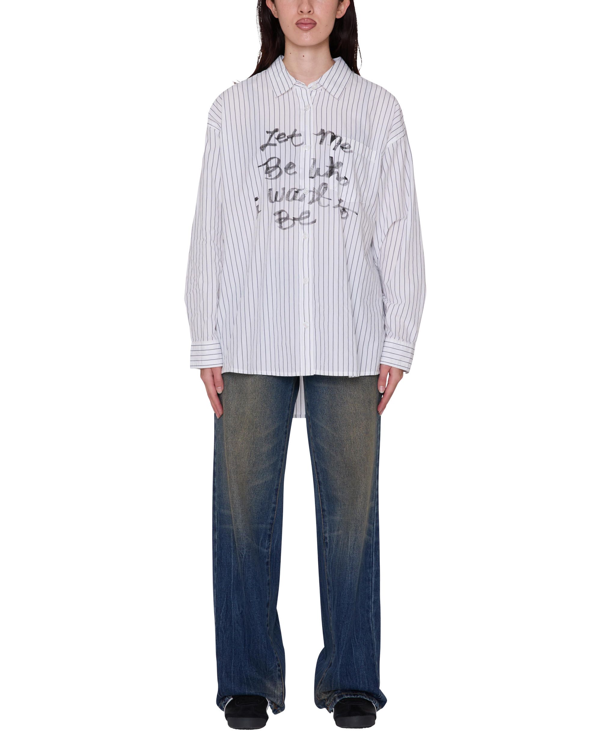 CARLOTTA STRIPE SHIRT - WHITE MULTI