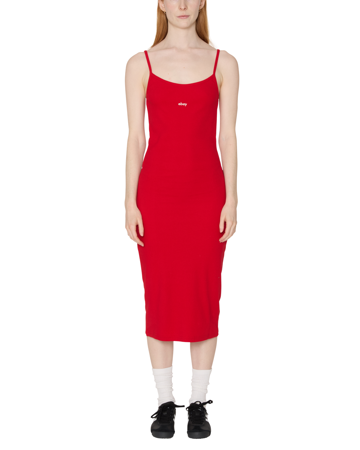 BIANCA LONG TANK DRESS - CHERRY