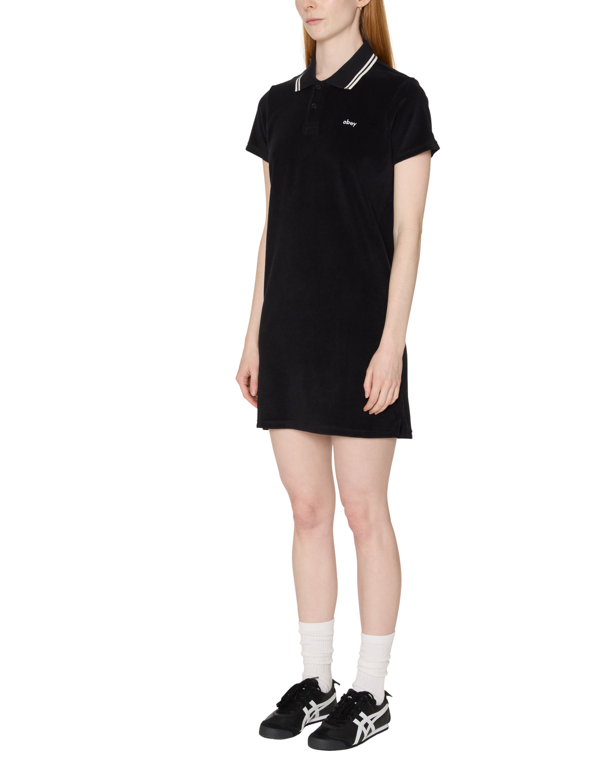 LUCIA POLO DRESS - DIGITAL BLACK