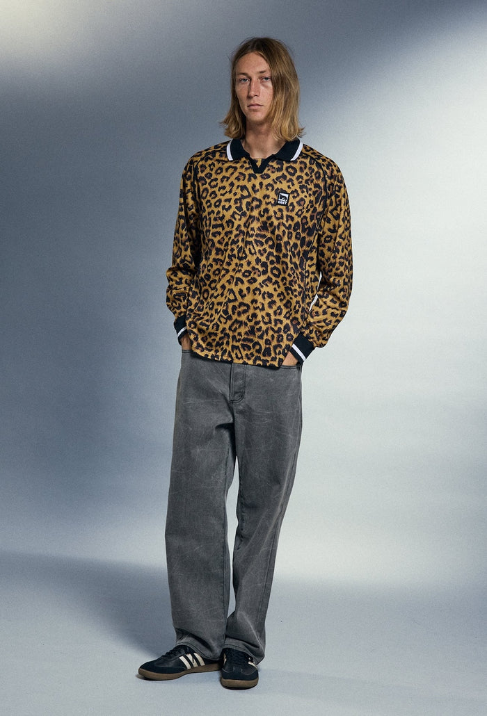 POLO COLLAR SPORTS SHIRT - LEOPARD MULTI