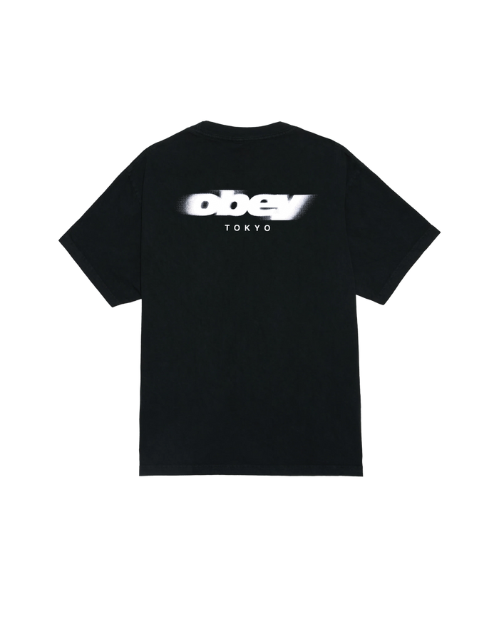 OBEY MOTION BLUR T-SHIRT TOKYO - BLACK
