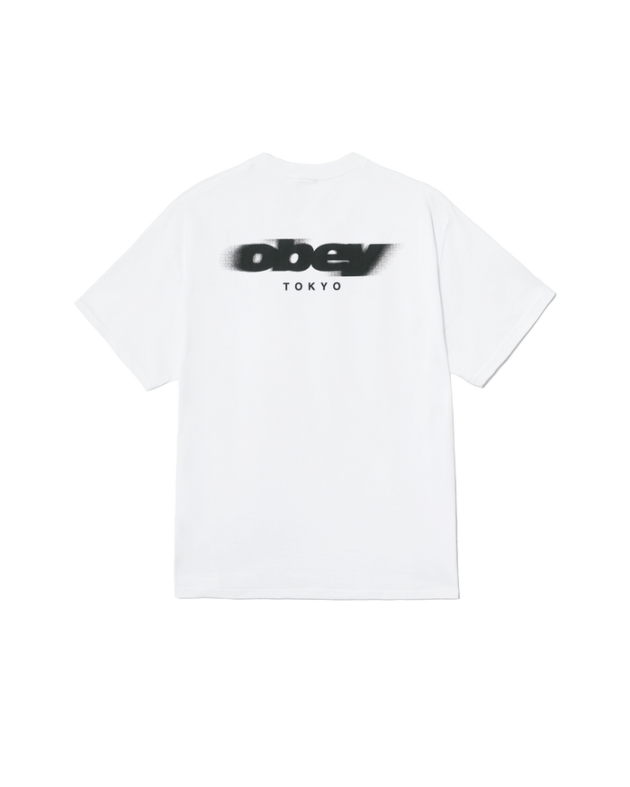 OBEY MOTION BLUR T-SHIRT TOKYO - WHITE