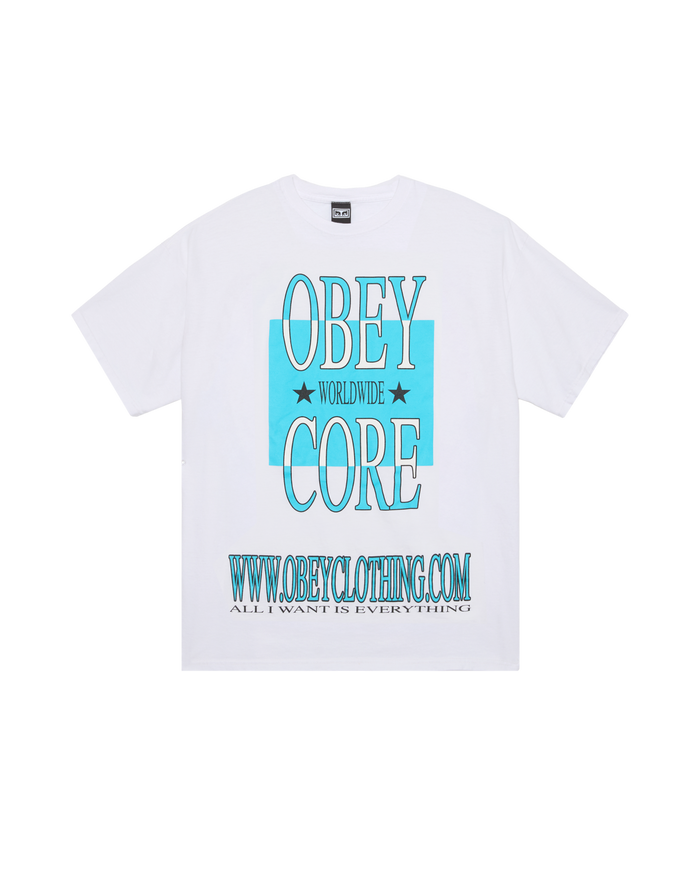 OBEY CORE VINTAGE T-SHIRT - WHITE