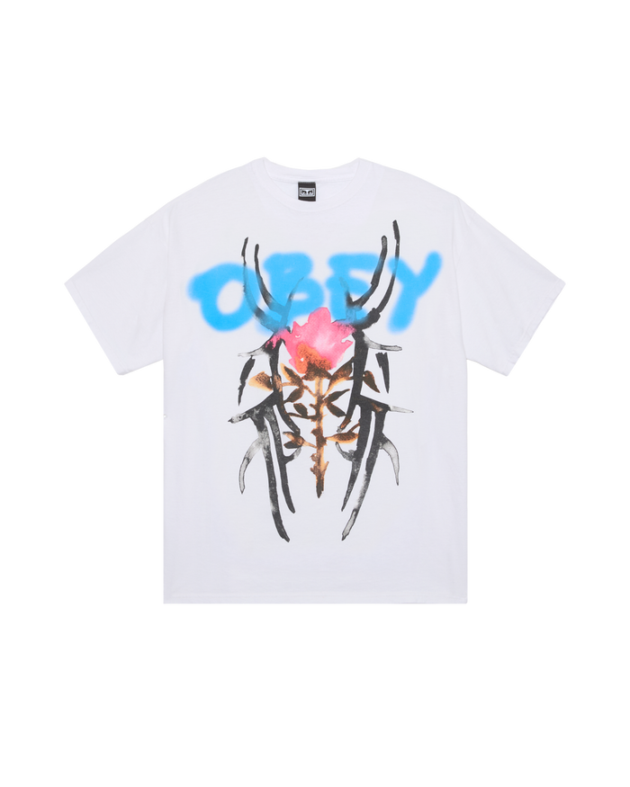 ROSE TRIBAL VINTAGE T-SHIRT - WHITE
