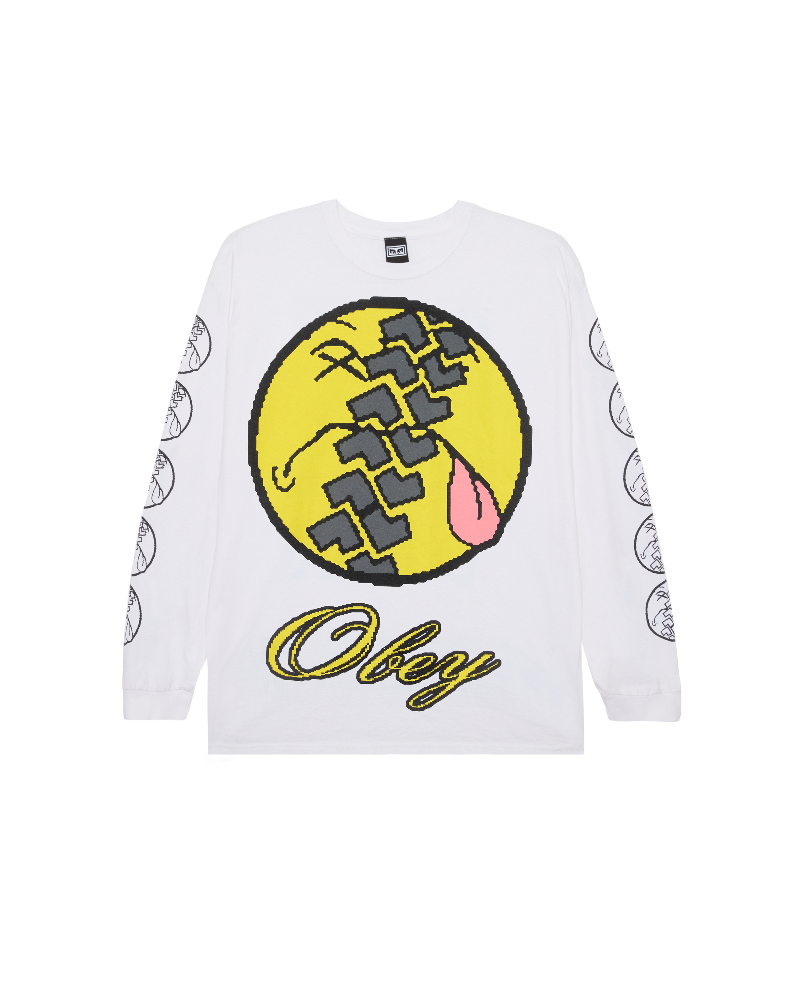 SMILE TIRE LS VINTAGE T-SHIRT - WHITE