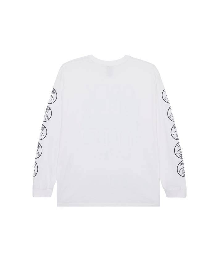 SMILE TIRE LS VINTAGE T-SHIRT - WHITE