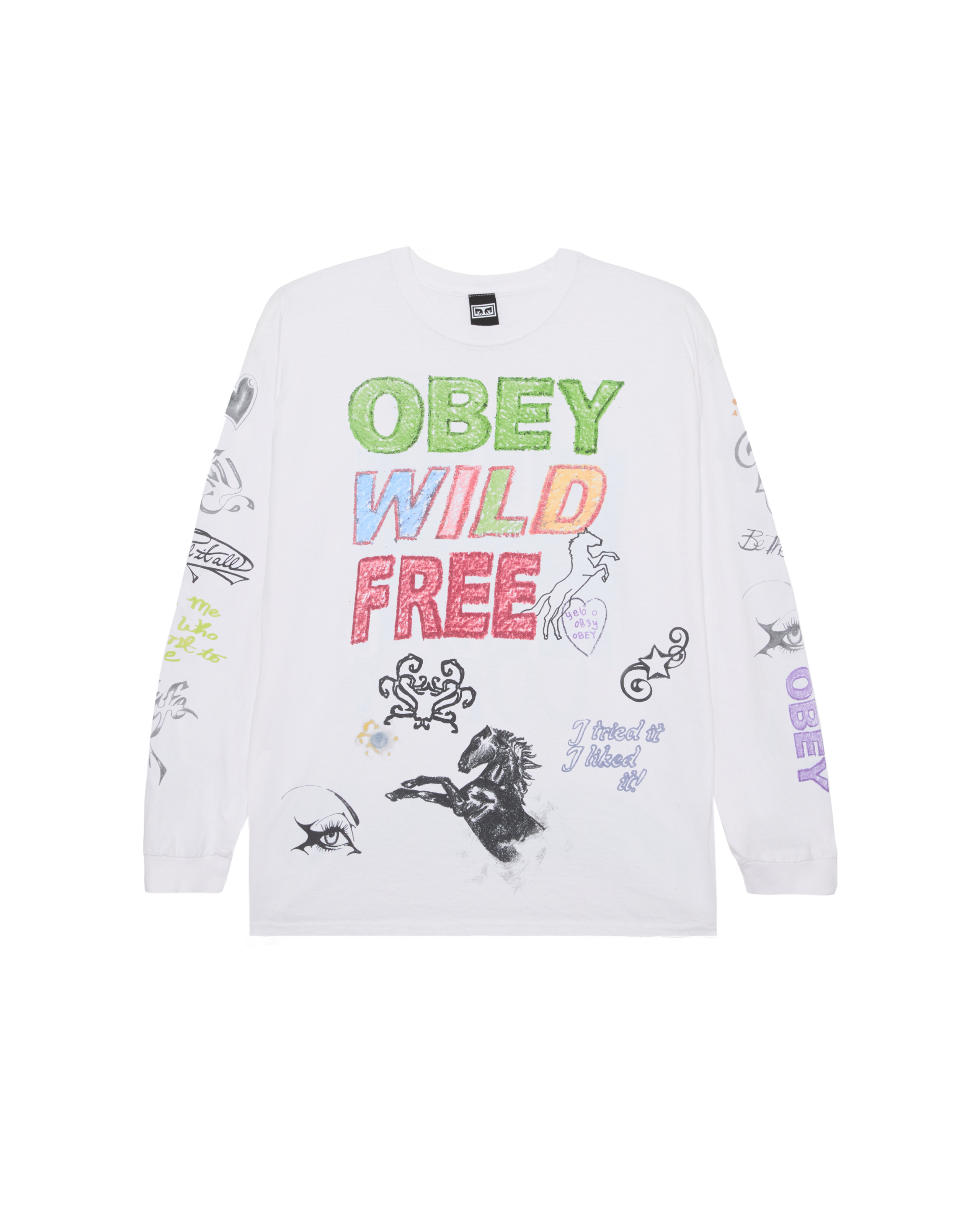 WILD FREE LS VINTAGE T-SHIRT - WHITE
