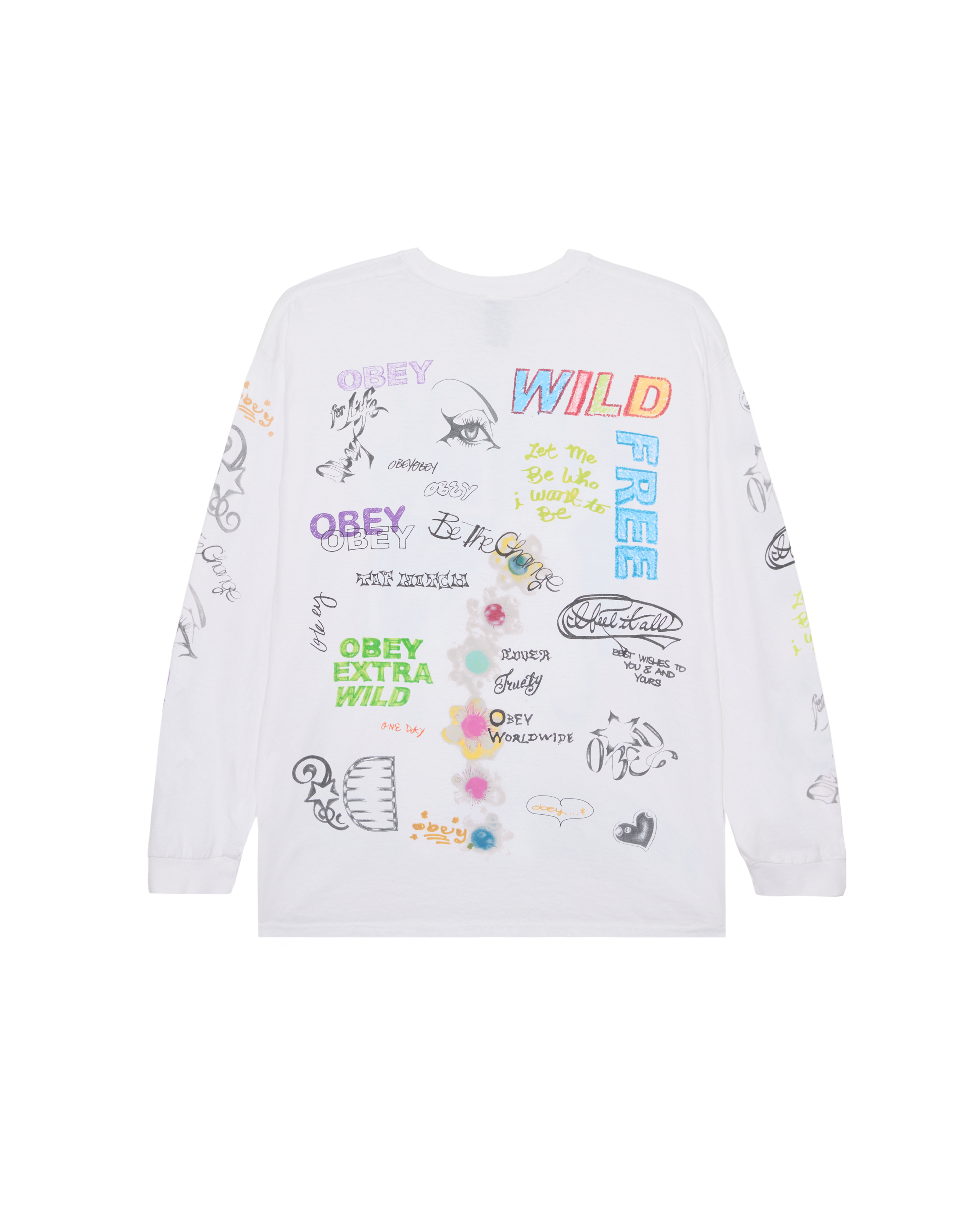 WILD FREE LS VINTAGE T-SHIRT - WHITE