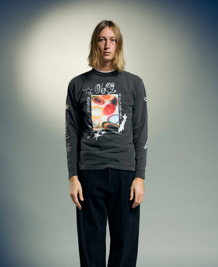 VAST UNIVERSE PIGMENT LS T-SHIRT - PIGMENT DUSTY BLACK